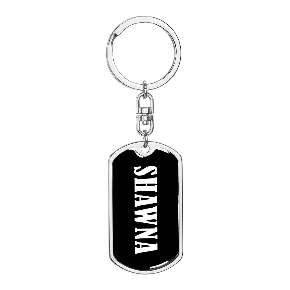 Shawna v03 - Luxury Dog Tag Keychain