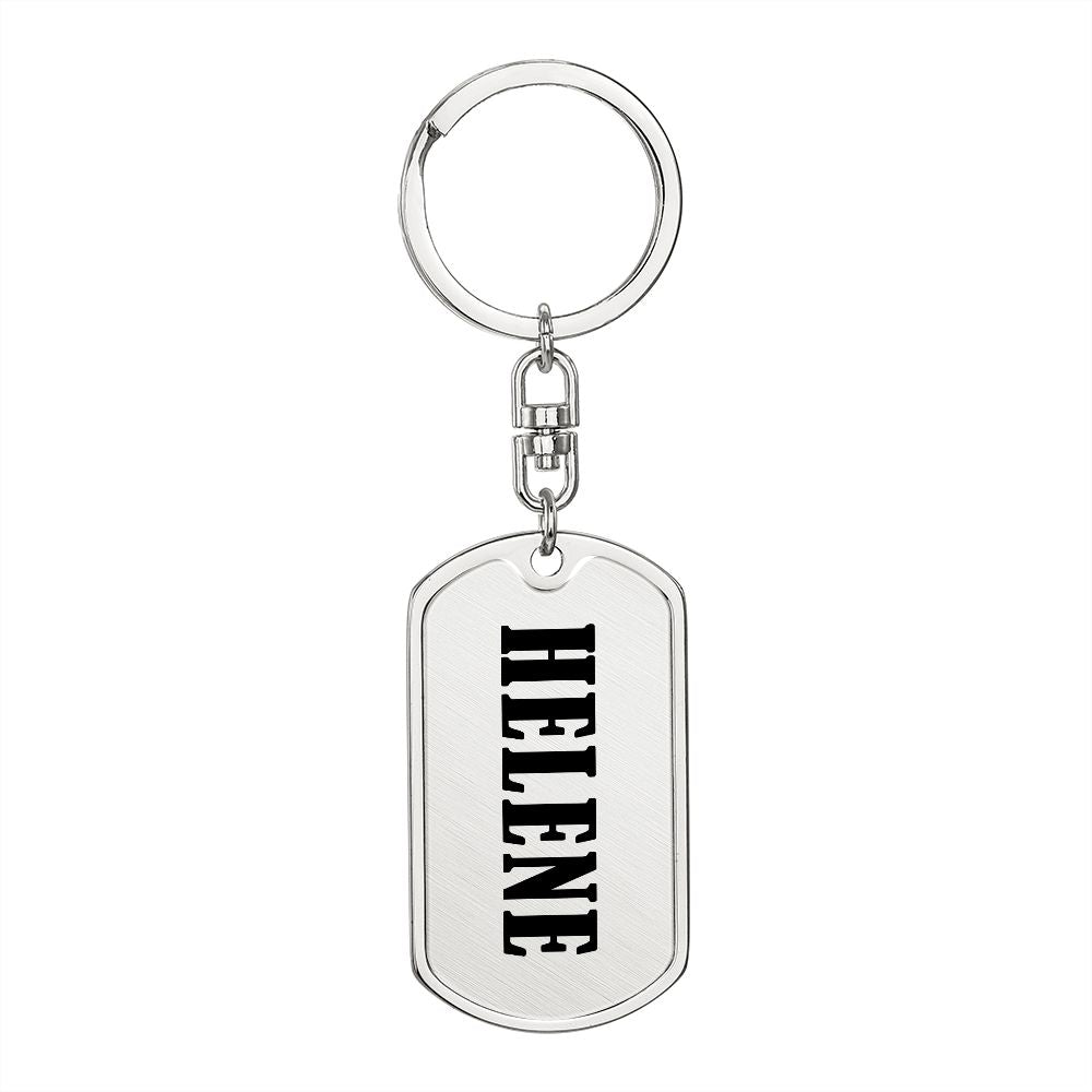 Helene v01 - Luxury Dog Tag Keychain
