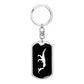 Mama Dinosaur With 1 Hatchling v3 - Luxury Dog Tag Keychain
