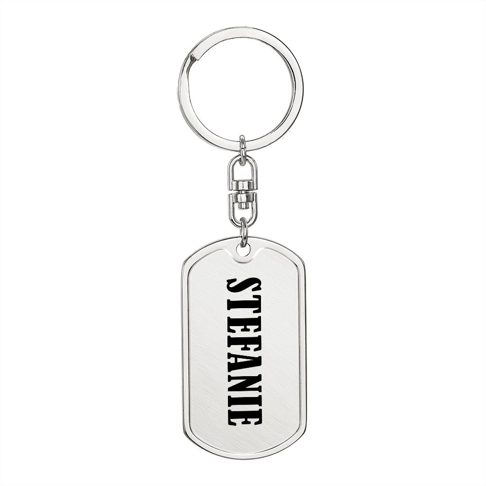 Stefanie v01 - Luxury Dog Tag Keychain