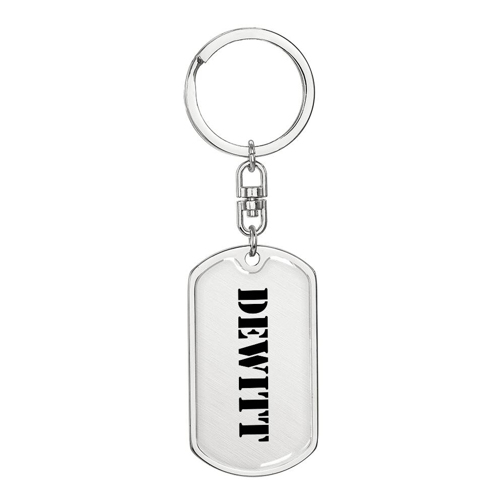 Dewitt - Luxury Dog Tag Keychain