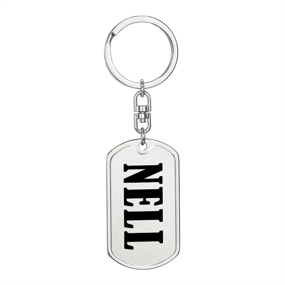 Nell v01 - Luxury Dog Tag Keychain