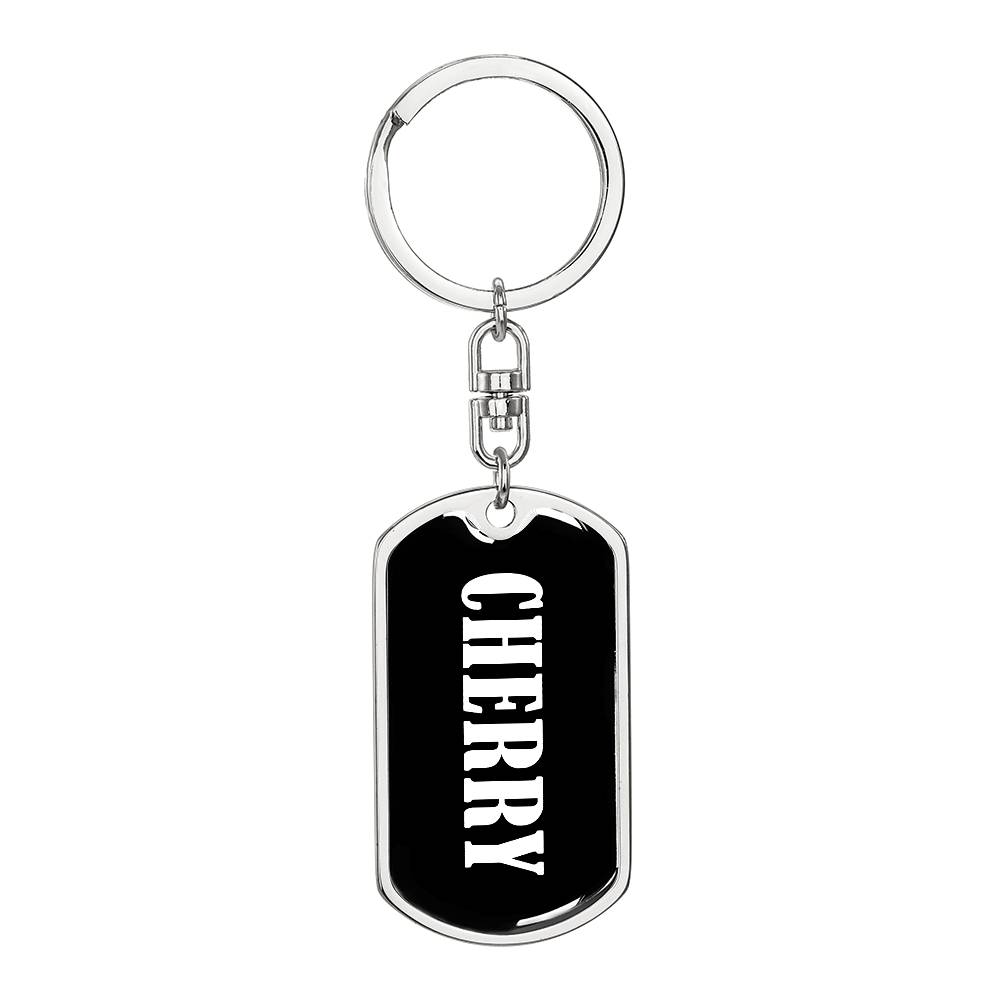 Cherry v03 - Luxury Dog Tag Keychain