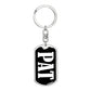 Pat v01w - Luxury Dog Tag Keychain