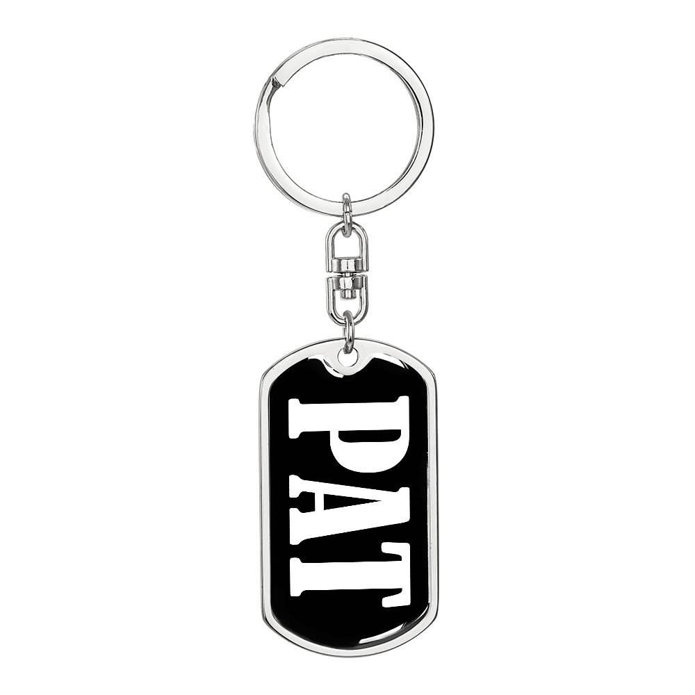 Pat v01w - Luxury Dog Tag Keychain