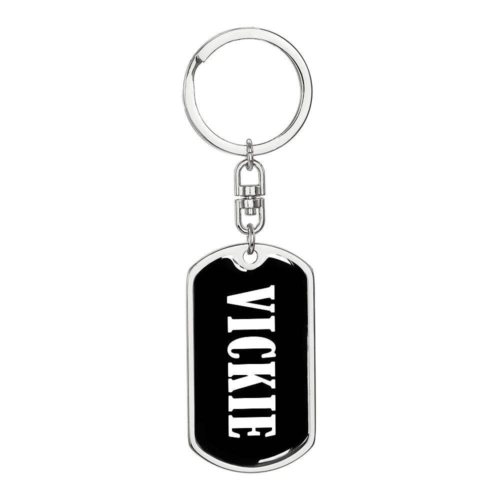 Vickie v01w - Luxury Dog Tag Keychain