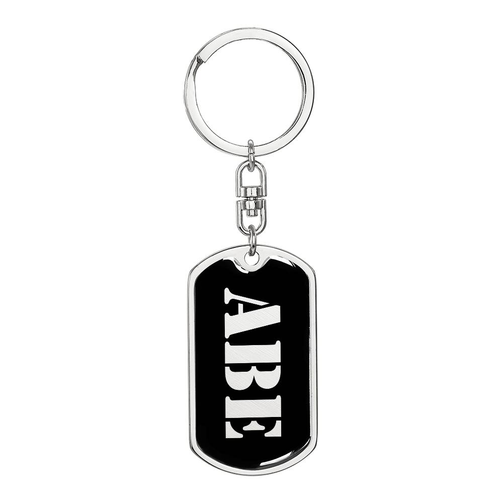 Abe v2 - Luxury Dog Tag Keychain