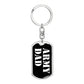 Army Dad v3 - Luxury Dog Tag Keychain
