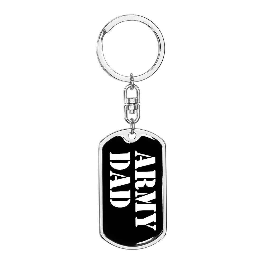 Army Dad v3 - Luxury Dog Tag Keychain