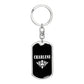Charlene v03a - Luxury Dog Tag Keychain