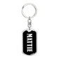 Mattie v01w - Luxury Dog Tag Keychain
