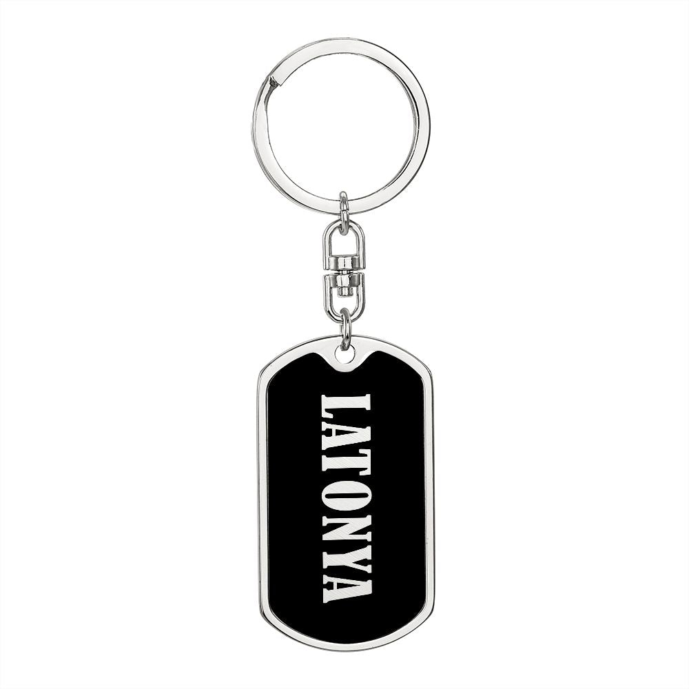 Latonya v02 - Luxury Dog Tag Keychain