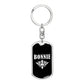 Bonnie v03a - Luxury Dog Tag Keychain