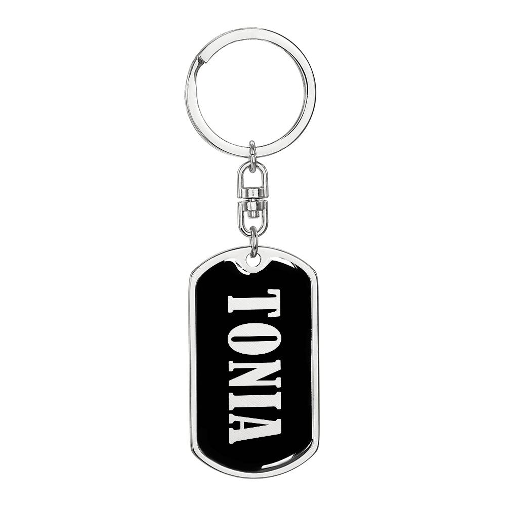 Tonia v02 - Luxury Dog Tag Keychain