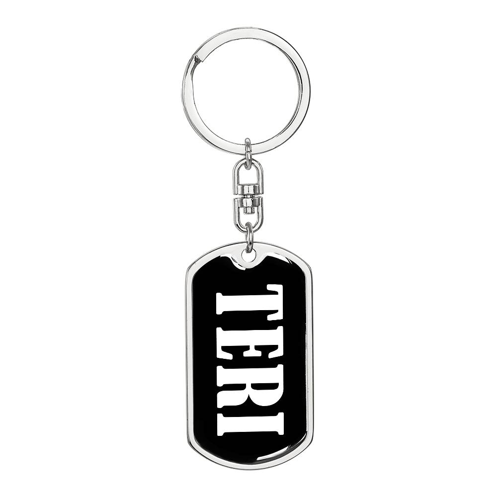 Teri v03 - Luxury Dog Tag Keychain