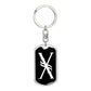 Initial X v001-13 - Luxury Dog Tag Keychain
