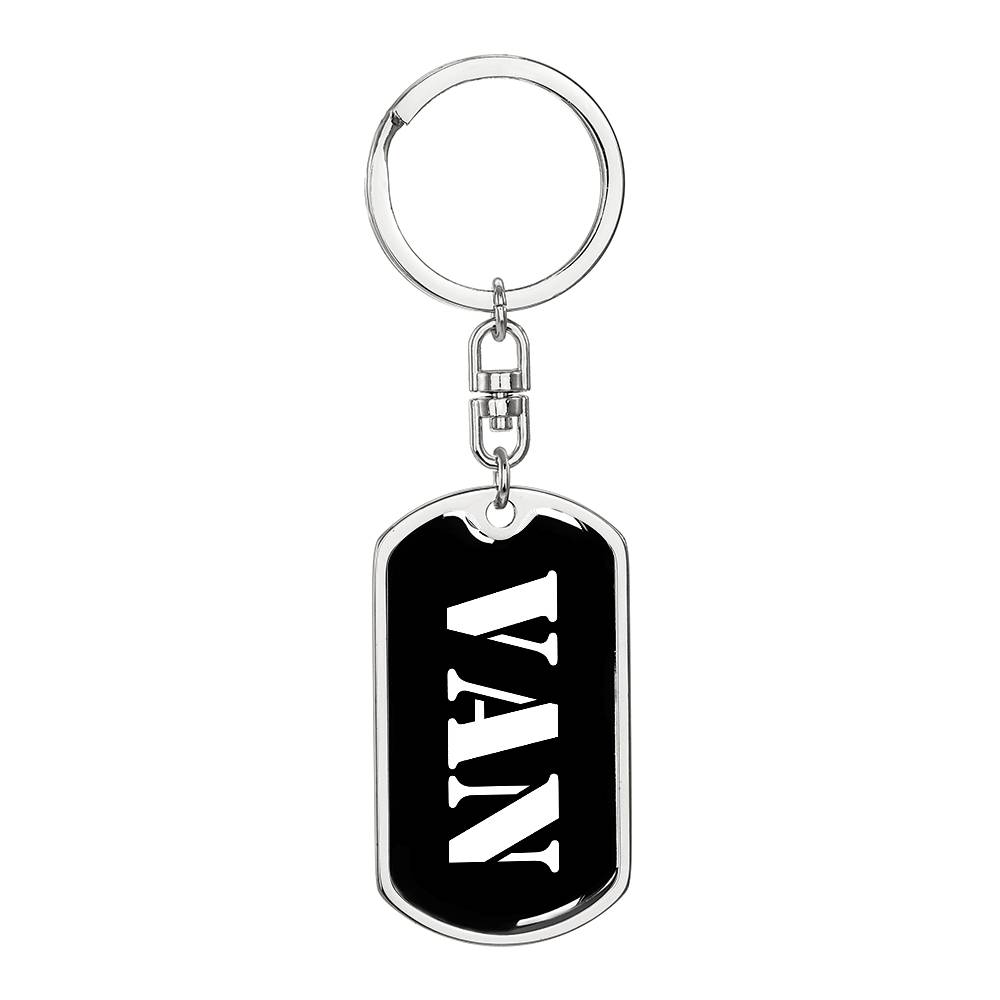 Van v2 - Luxury Dog Tag Keychain