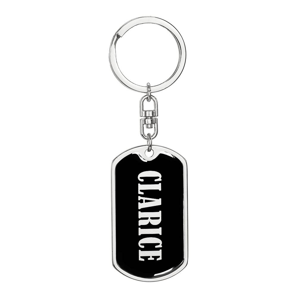 Clarice v02 - Luxury Dog Tag Keychain