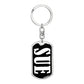 Sue v01w - Luxury Dog Tag Keychain