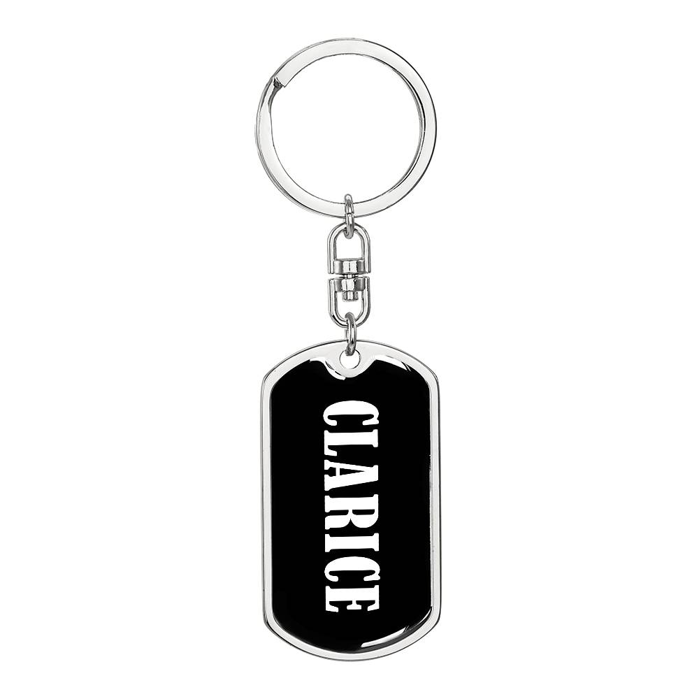 Clarice v03 - Luxury Dog Tag Keychain