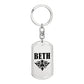 Beth v01a - Luxury Dog Tag Keychain