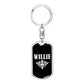 Willie v03a - Luxury Dog Tag Keychain