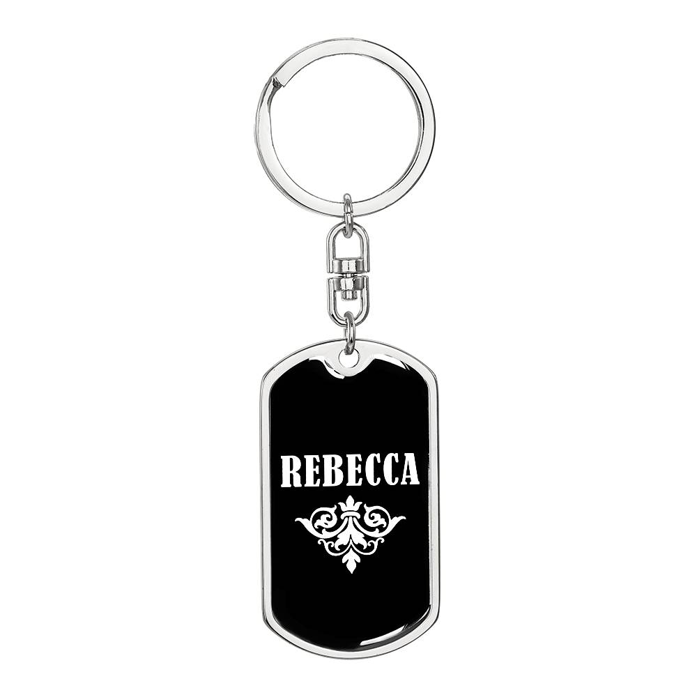 Rebecca v03a - Luxury Dog Tag Keychain