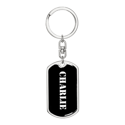 Charlie v2 - Luxury Dog Tag Keychain