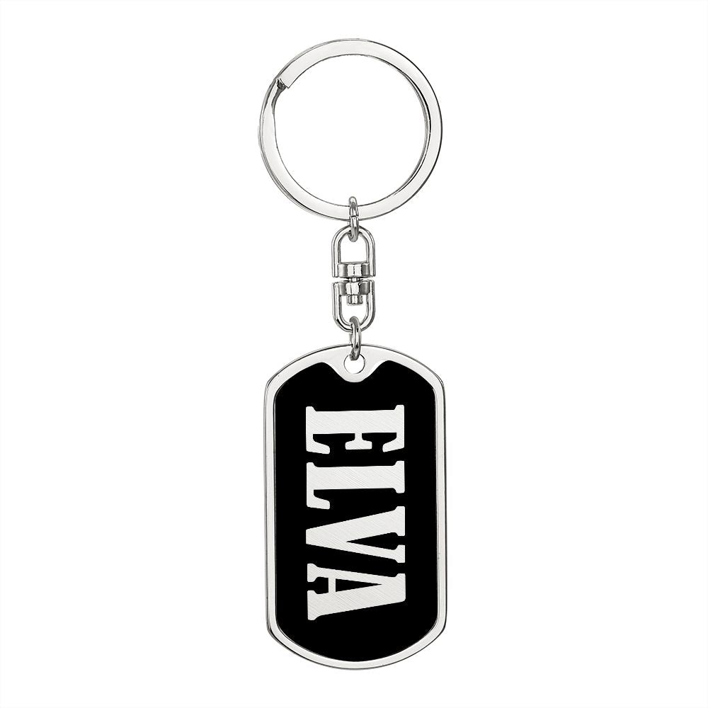 Elva v02 - Luxury Dog Tag Keychain