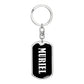 Muriel v01w - Luxury Dog Tag Keychain