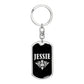 Jessie v02a - Luxury Dog Tag Keychain