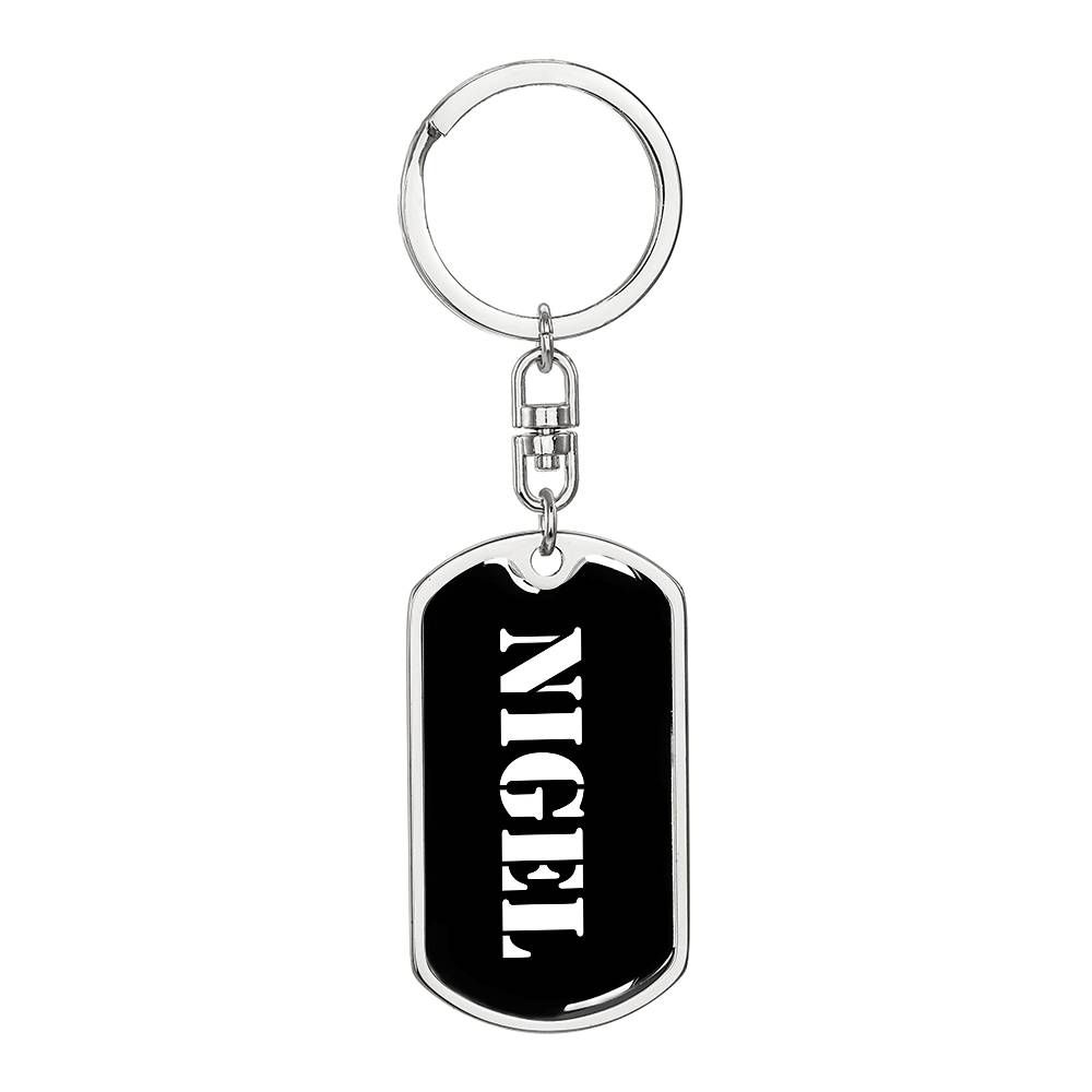Nigel v3 - Luxury Dog Tag Keychain