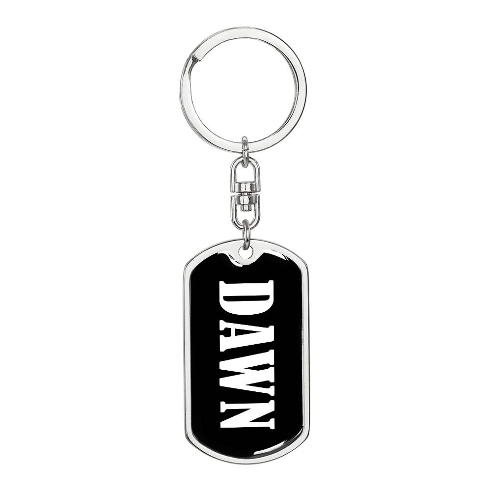 Dawn v01w - Luxury Dog Tag Keychain