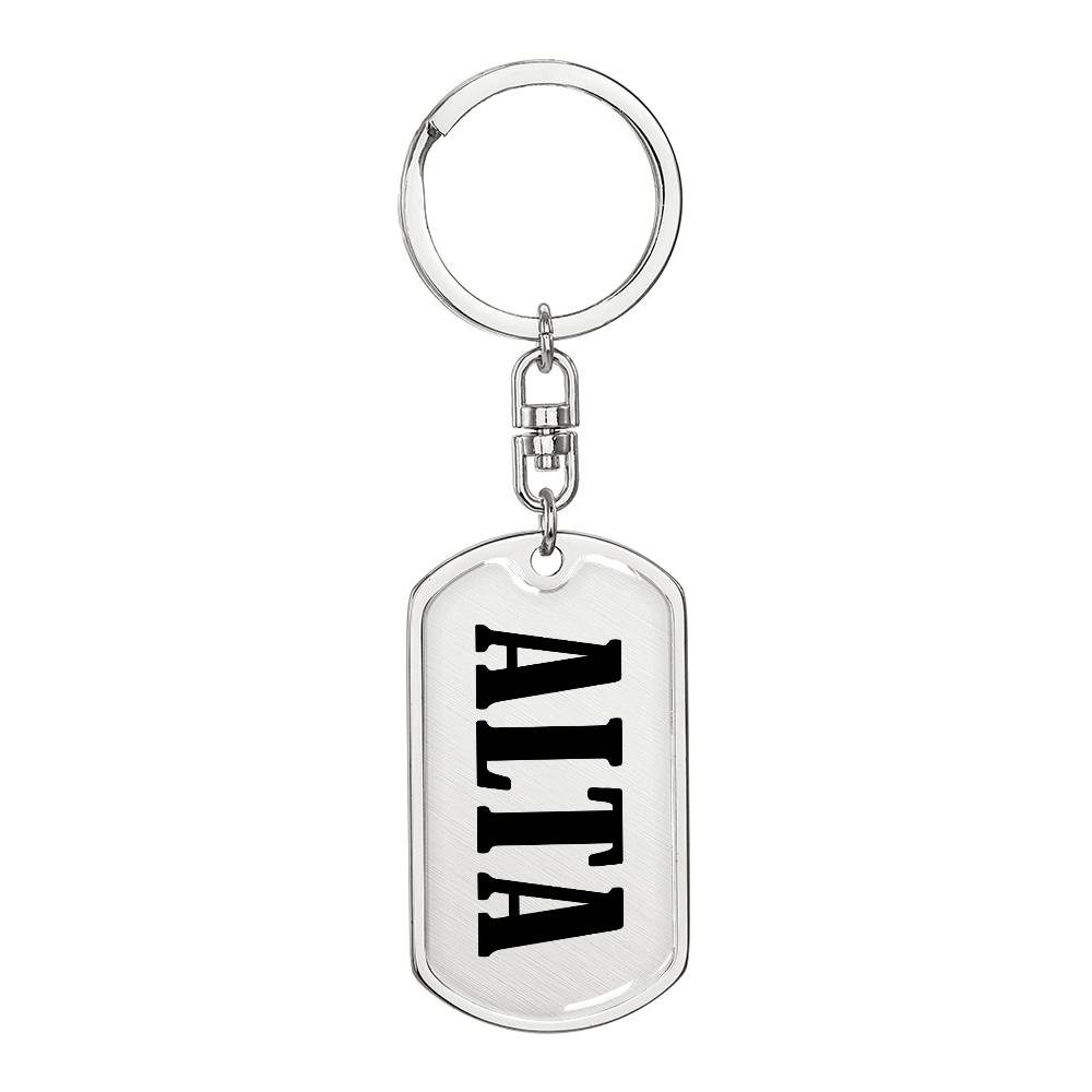 Alta v01 - Luxury Dog Tag Keychain