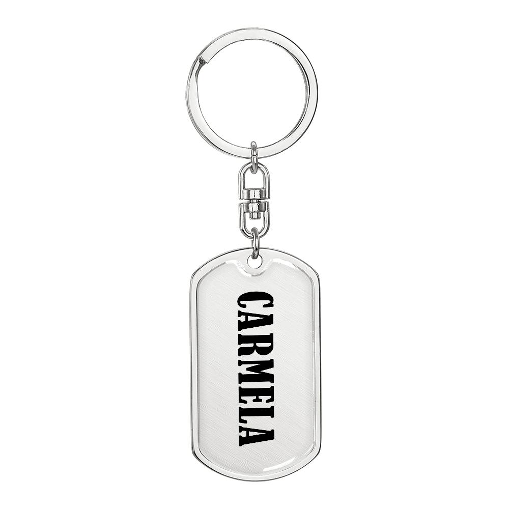 Carmela v01 - Luxury Dog Tag Keychain