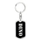 Dino v2 - Luxury Dog Tag Keychain