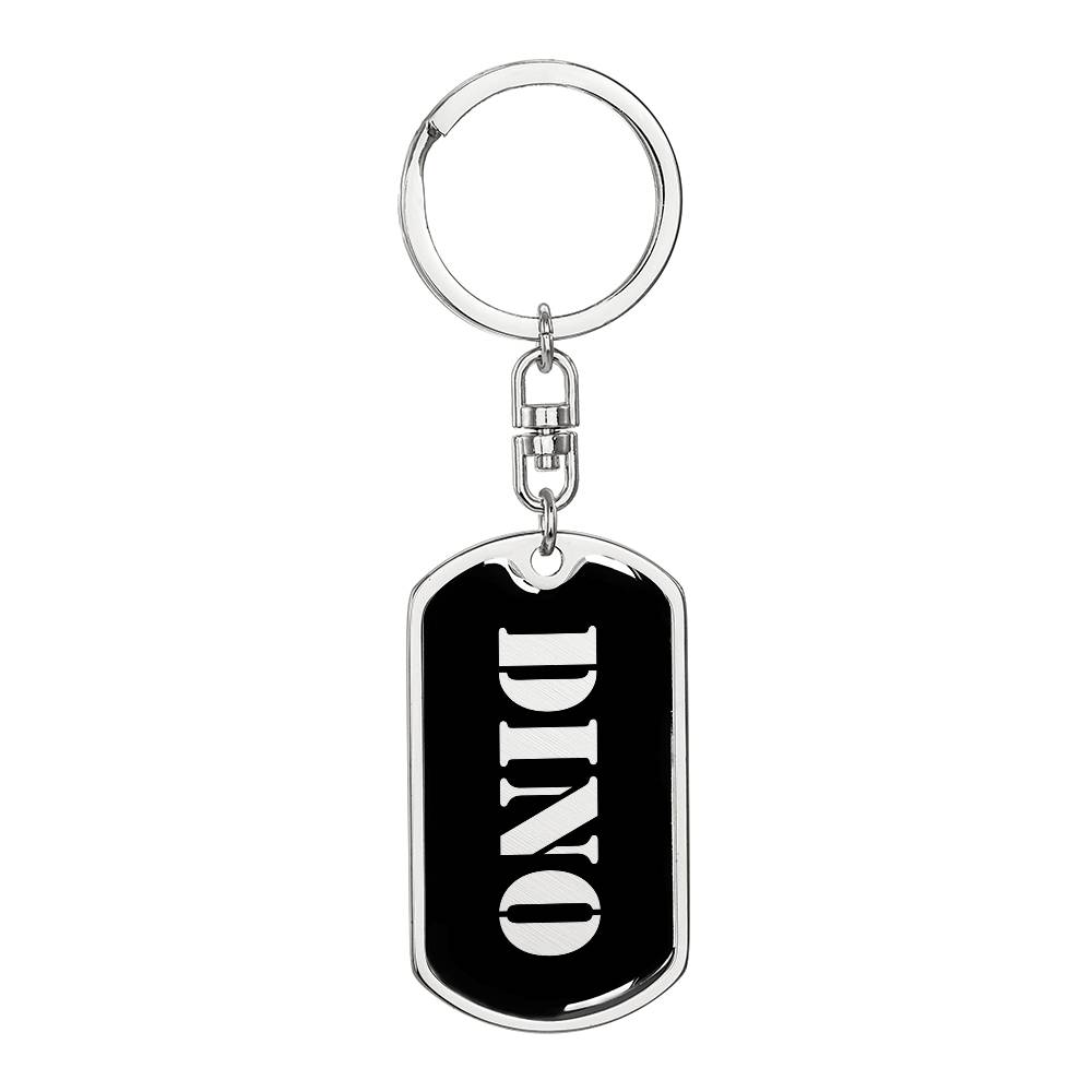 Dino v2 - Luxury Dog Tag Keychain