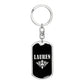 Lauren v02a - Luxury Dog Tag Keychain