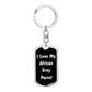 Love My African Grey Parrot v3 - Luxury Dog Tag Keychain