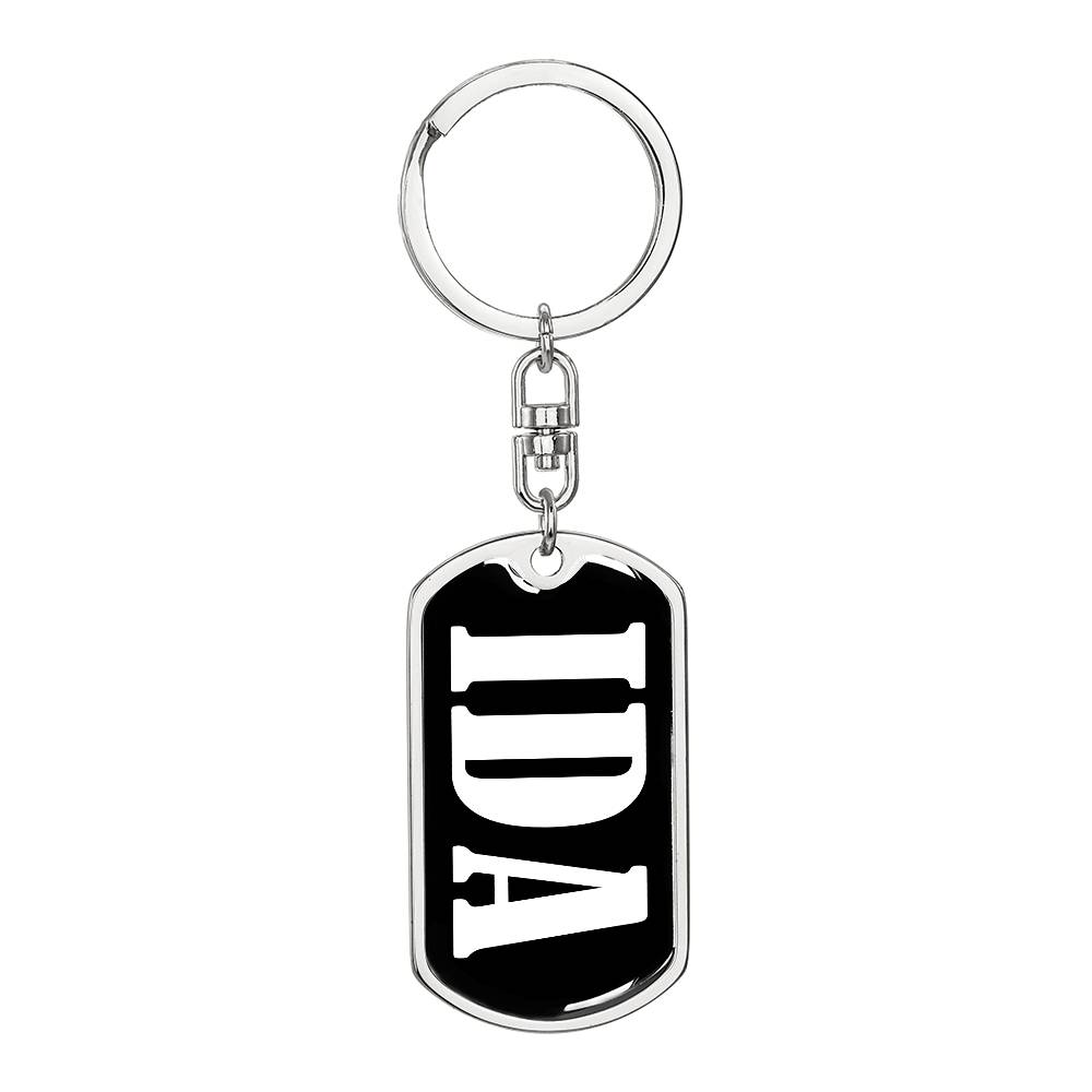 Ida v01w - Luxury Dog Tag Keychain