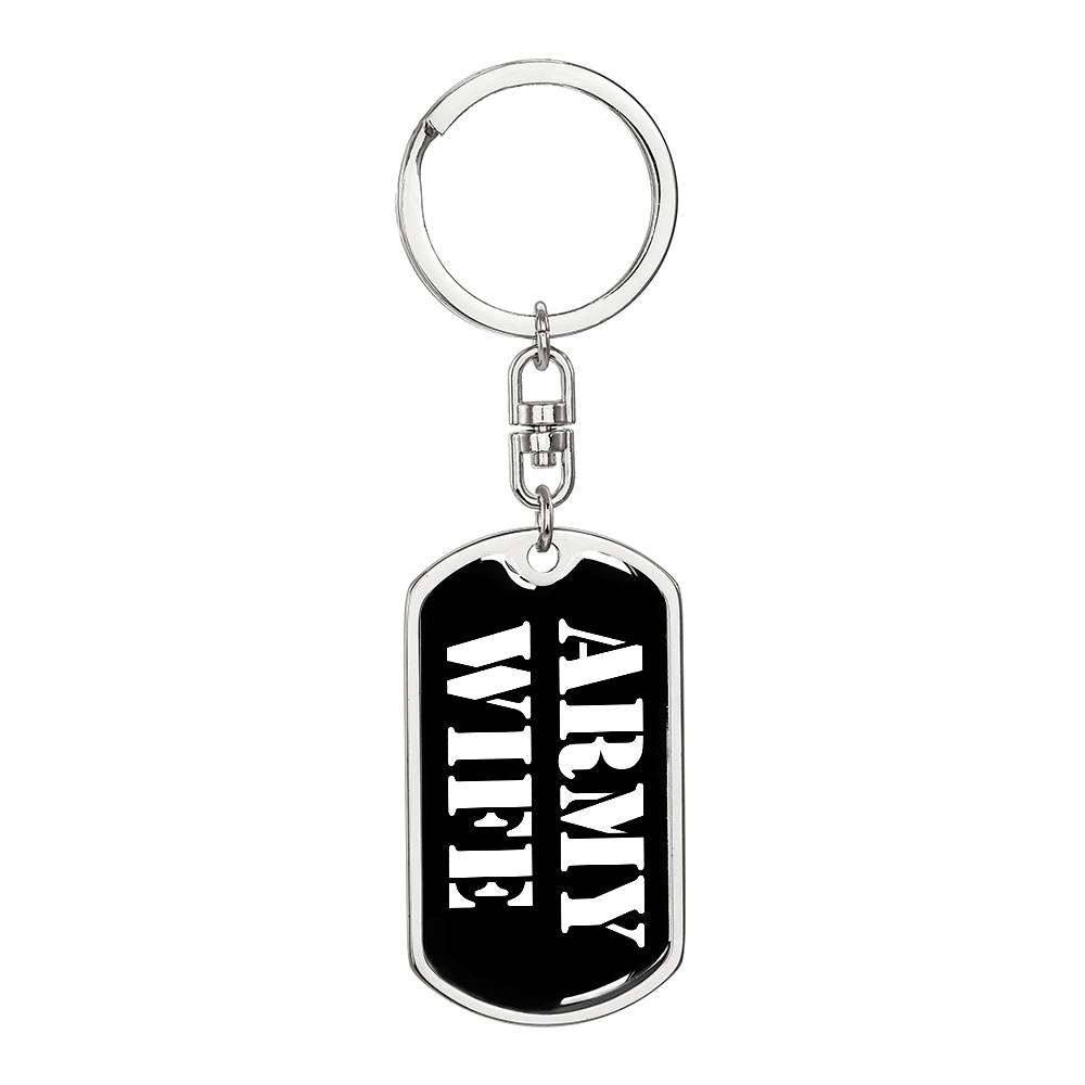 Army Wife v3 - Luxury Dog Tag Keychain