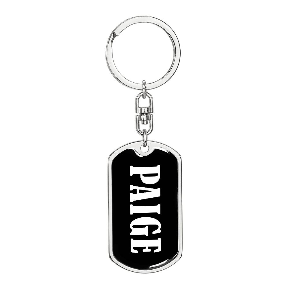 Paige v03 - Luxury Dog Tag Keychain