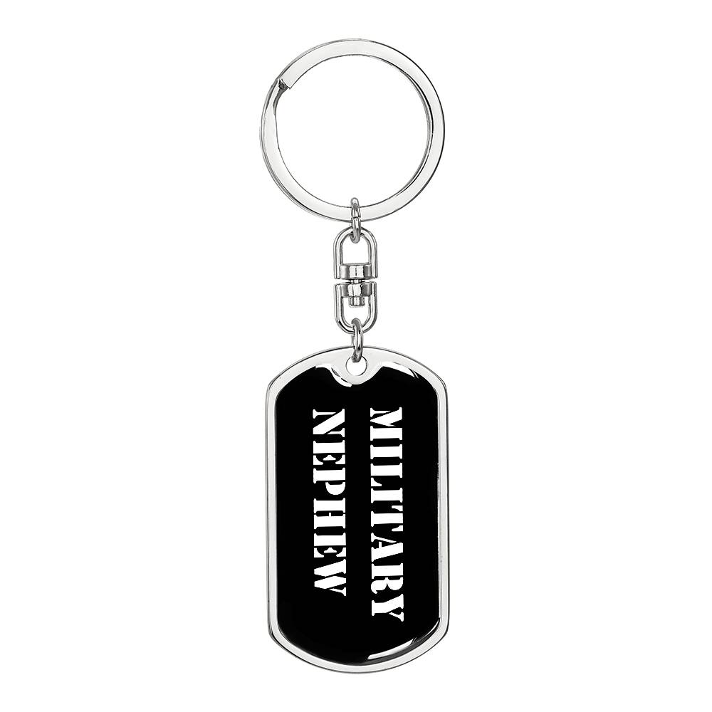 Military Nephew v3 - Luxury Dog Tag Keychain