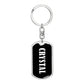 Crystal v01w - Luxury Dog Tag Keychain