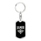 Jamie v02a - Luxury Dog Tag Keychain