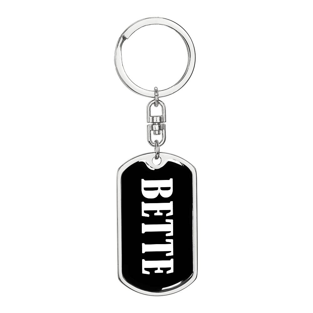 Bette v03 - Luxury Dog Tag Keychain