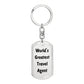 World's Greatest Travel Agent - Luxury Dog Tag Keychain