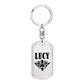 Lucy v01a - Luxury Dog Tag Keychain