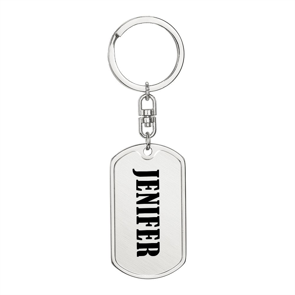 Jenifer v01 - Luxury Dog Tag Keychain
