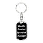 World's Greatest Operation Manager v3 - Luxury Dog Tag Keychain